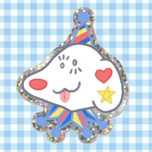 Glitter Clown Snoopy Sticker
